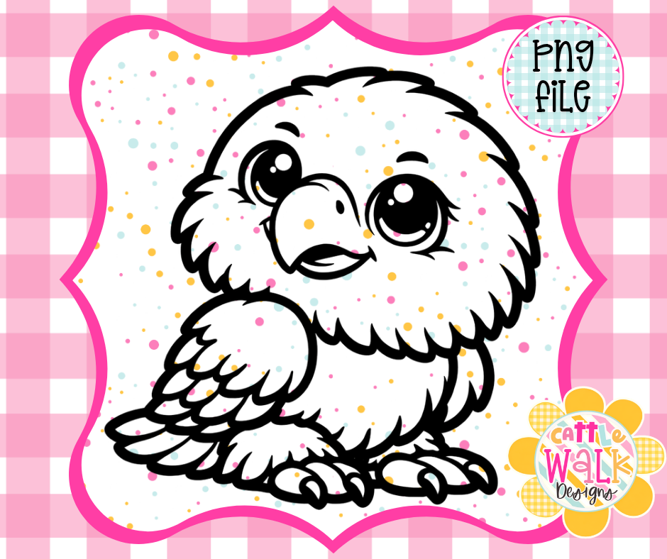 Cute Baby Eagle PNG | Patriotic Eagle Clipart | American Eagle Sublimation Design | USA Eagle Shirt Design | Instant Download