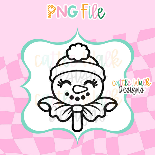 Snowman Lollipop PNG | Christmas Snowman Freshie Design