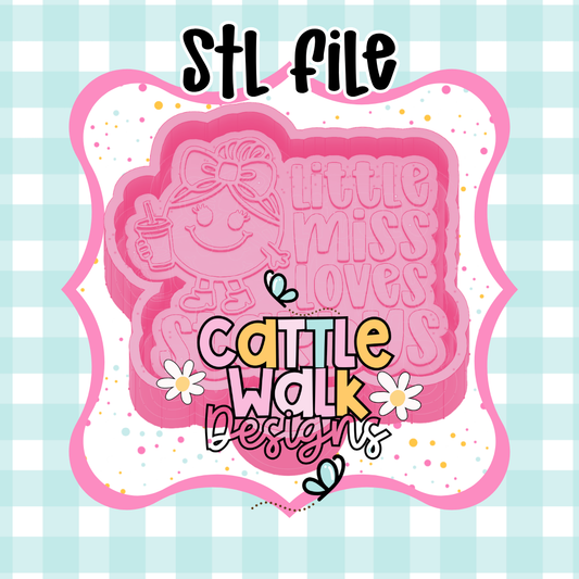 Little Miss Loves Stars STL File | Cute Star Lover Freshie Mold | Kawaii Cosmic STL | 3D Print File
