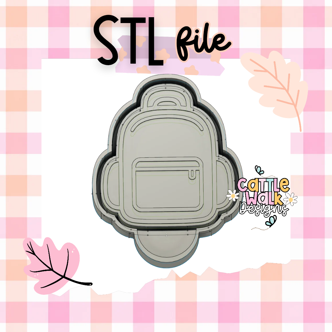Backpack STL File | Back to School Freshie Mold STL | 3D Printable Mold Housing