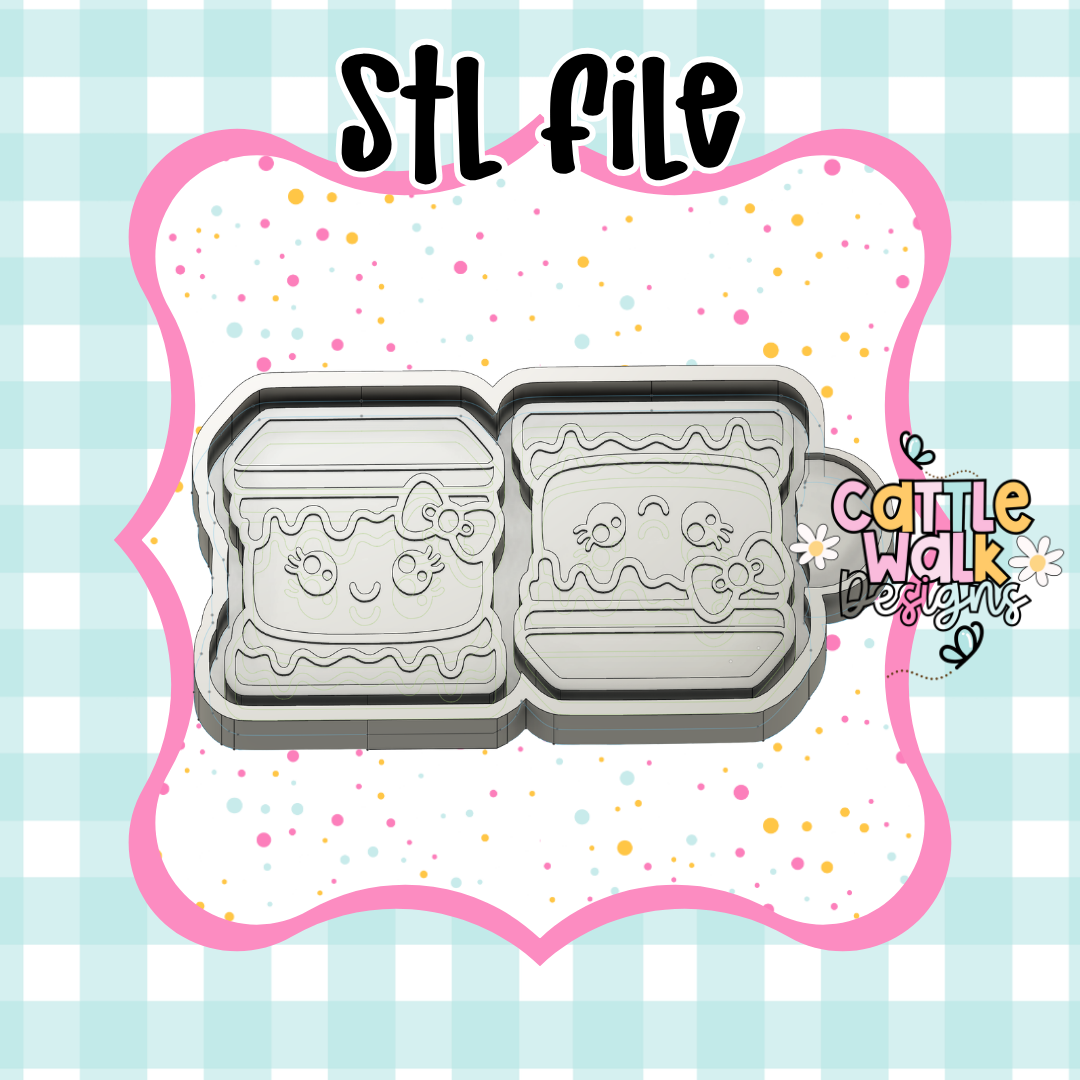 S’mores Vent Clip STL Freshie Mold File Set