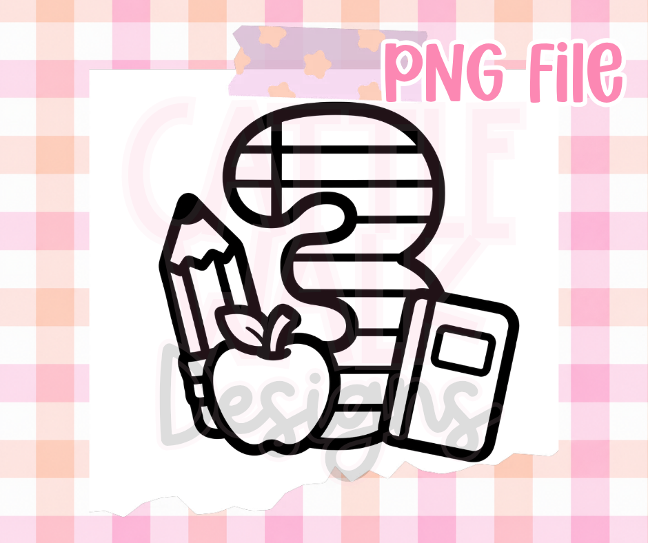 3rd Grade Teacher PNG | Third Grade School Supplies PNG | Back to School Digital Download