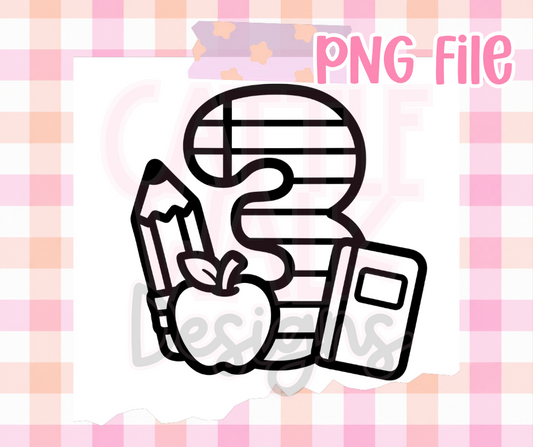 3rd Grade Teacher PNG | Third Grade School Supplies PNG | Back to School Digital Download