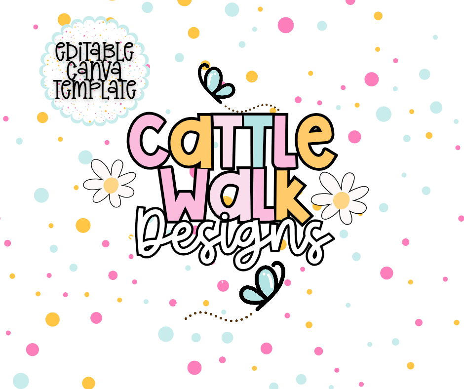 Blooming Collection Editable Canva Logo Bundle | 3 Pastel Small Business Logos | Instant Download