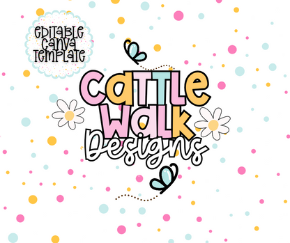 Blooming Collection Editable Canva Logo Bundle | 3 Pastel Small Business Logos | Instant Download