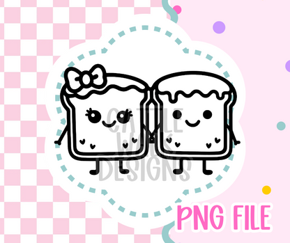 Peanut Butter & Jelly PNG Bundle | PB&J Besties + Vent Clip Designs