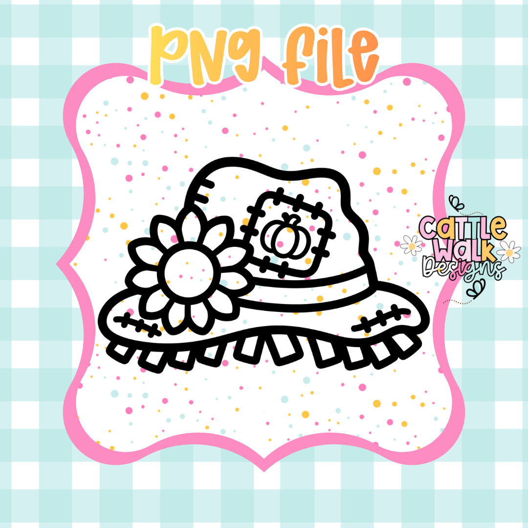 Scarecrow Hat PNG | Fall Scarecrow Hat PNG | Pumpkin Patch Hat PNG | Farmhouse Autumn PNG | Digital Download