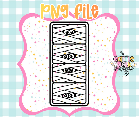 Kawaii Mummy Eyes PNG | Cute Halloween Wax Melt Design | Commercial Use Digital Download