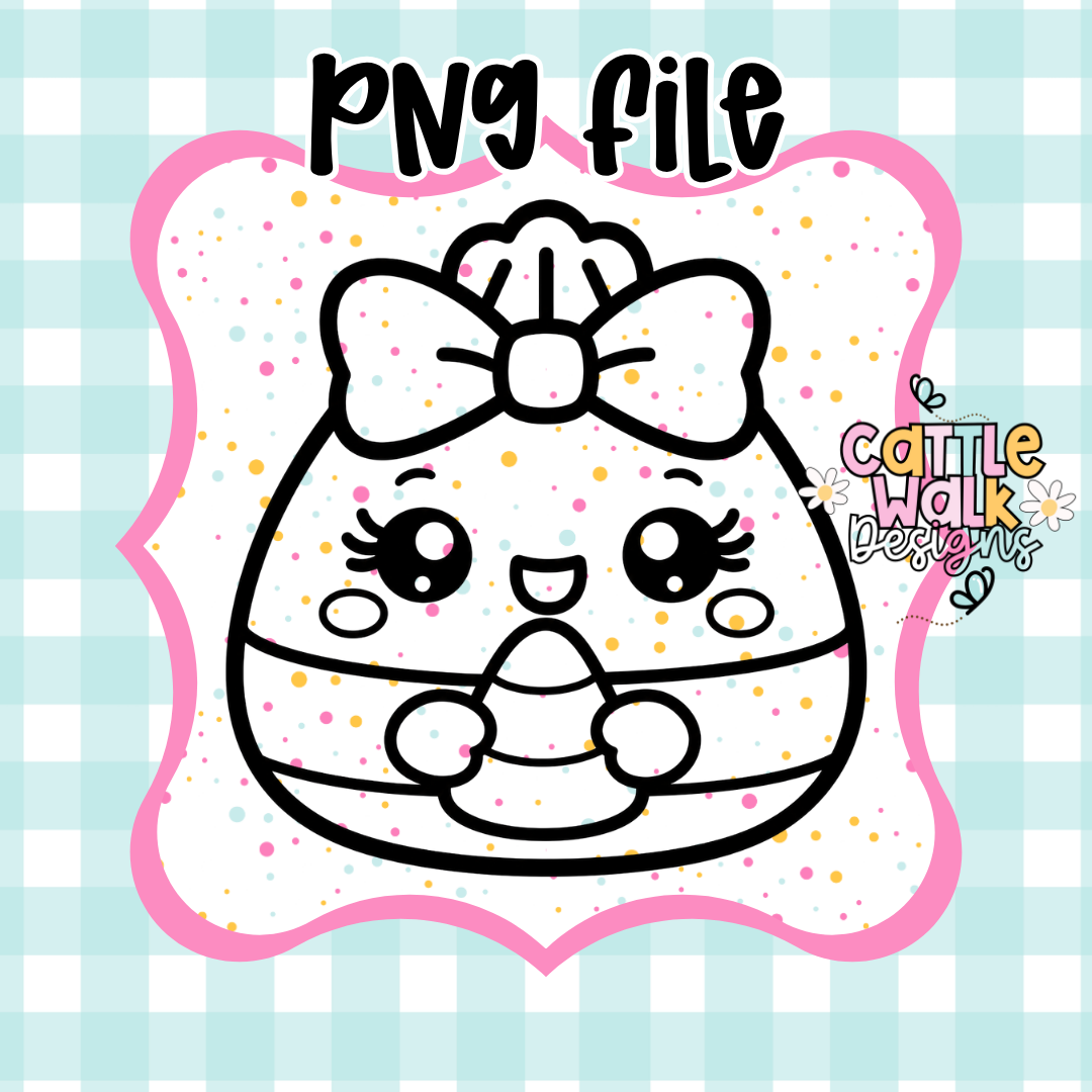 Candy Corn Dumplin PNG | Cute Halloween Sublimation Design