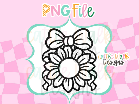 Sunflower Bow PNG | Floral Freshie Design | Flower PNG