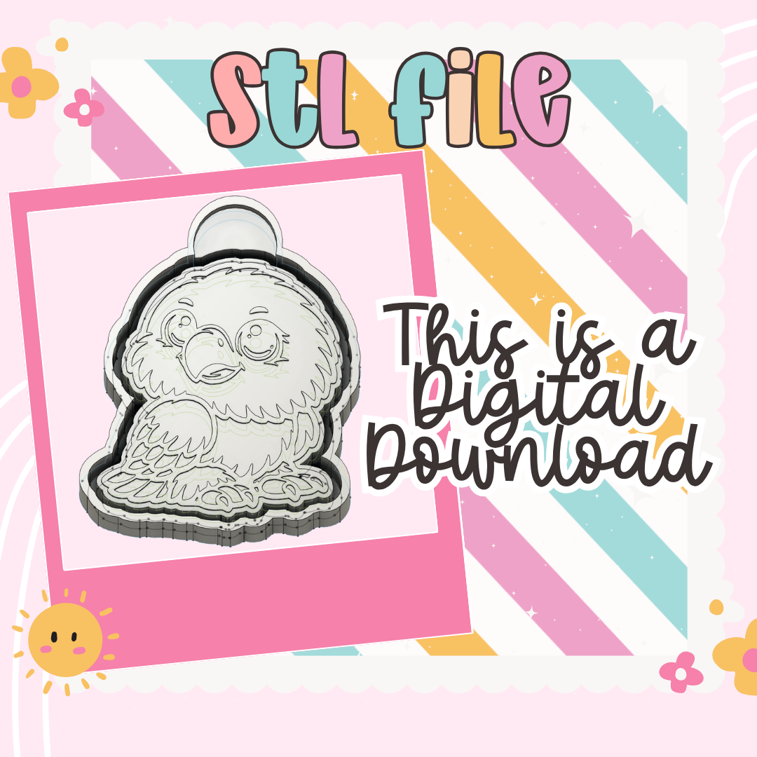 Baby Bald Eagle Freshie Mold STL File | Cute Eagle Freshie Design | Car Freshie Mold Digital Download