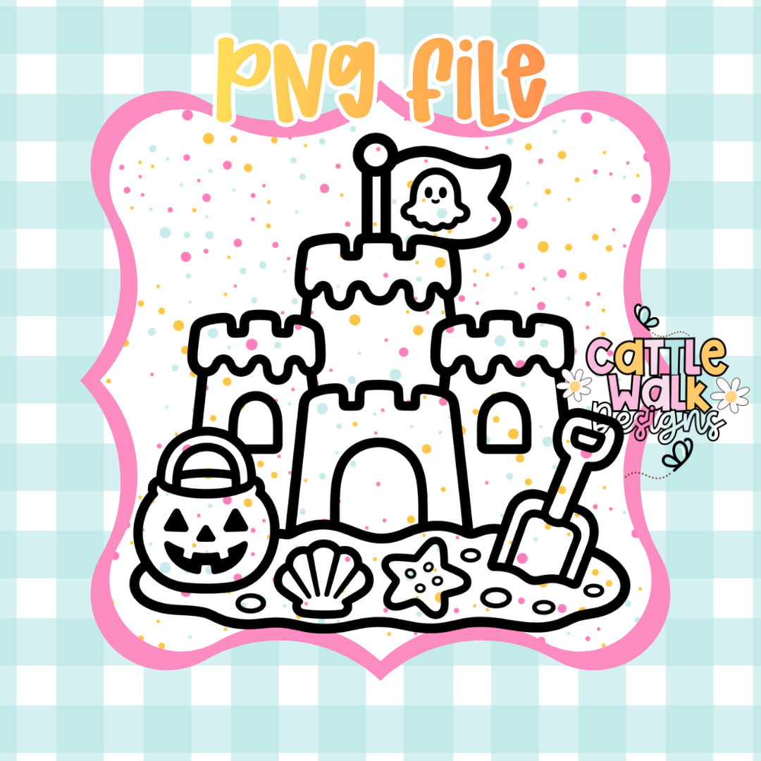 Summerween Sandcastle PNG File