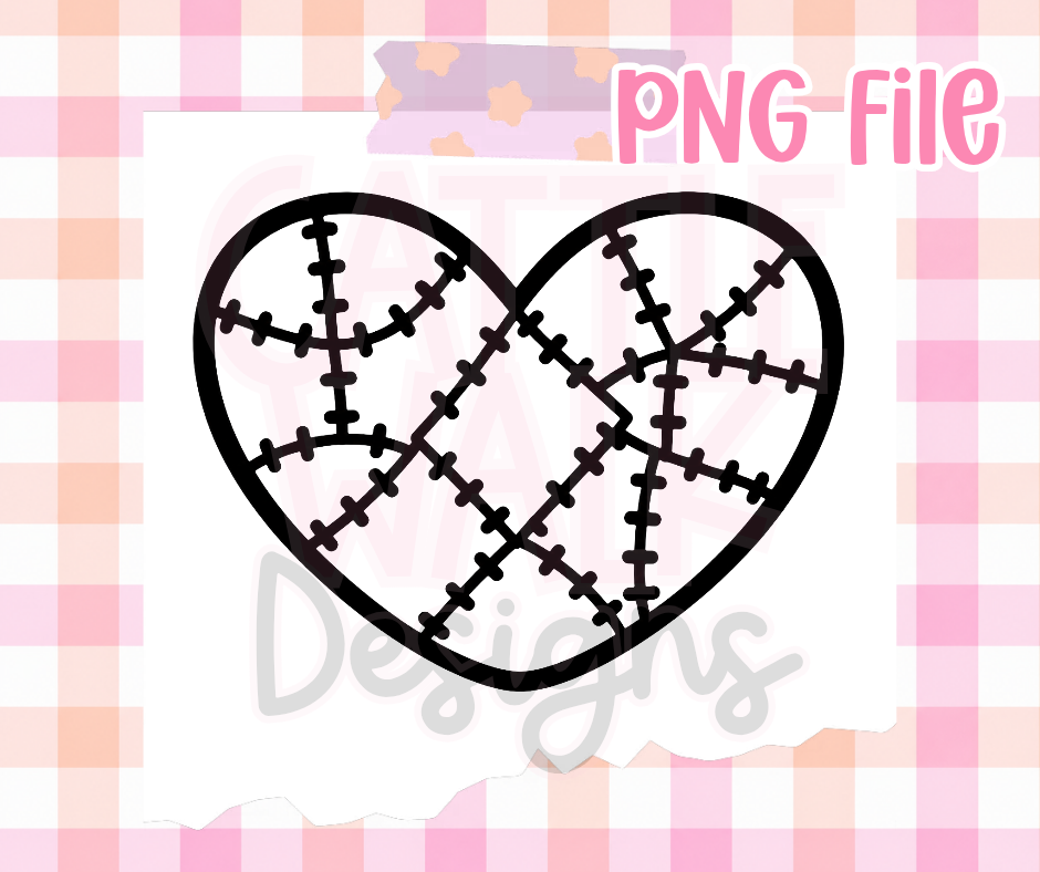 Patchwork Heart PNG | Stitched Valentine Heart PNG