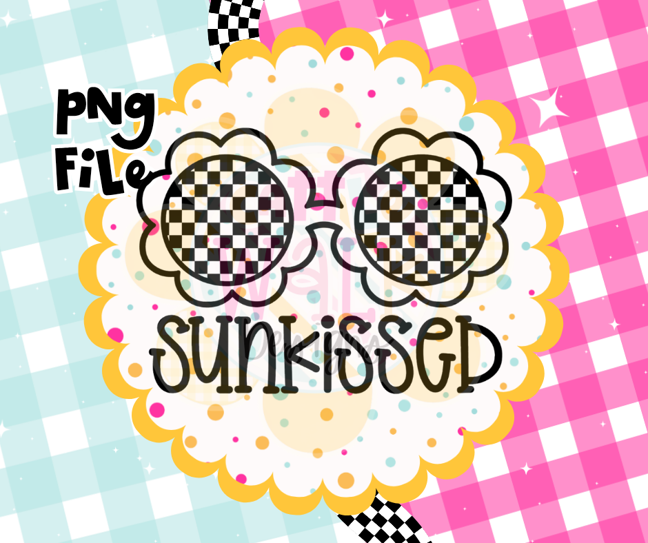 Sunkissed PNG | Summer Sunglasses Design | Trendy Beach PNG | Digital Download