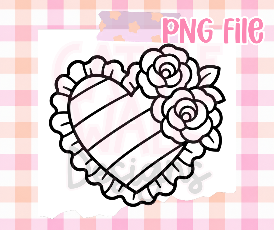 Floral Heart PNG | Rose Valentine Heart PNG