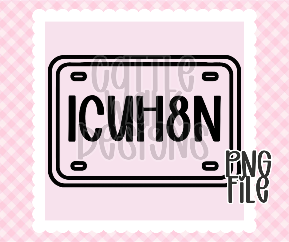 License Plate PNG Bundle | Bold Black & White Outline Designs | Freshie & Craft PNG Pack