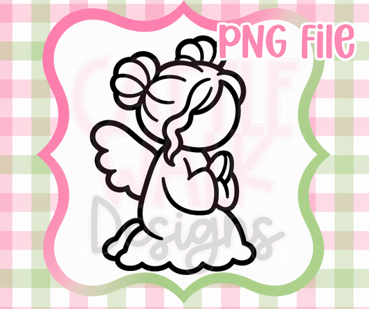 Praying Christmas Angel PNG | Christian Holiday Digital Download for Freshies & Crafts