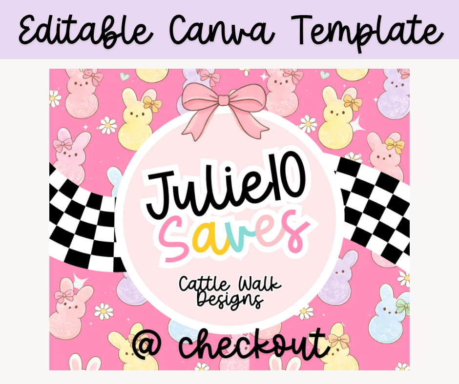 Editable Easter Rep Code Canva Templates – Small Business Social Media Graphics (5 Designs)