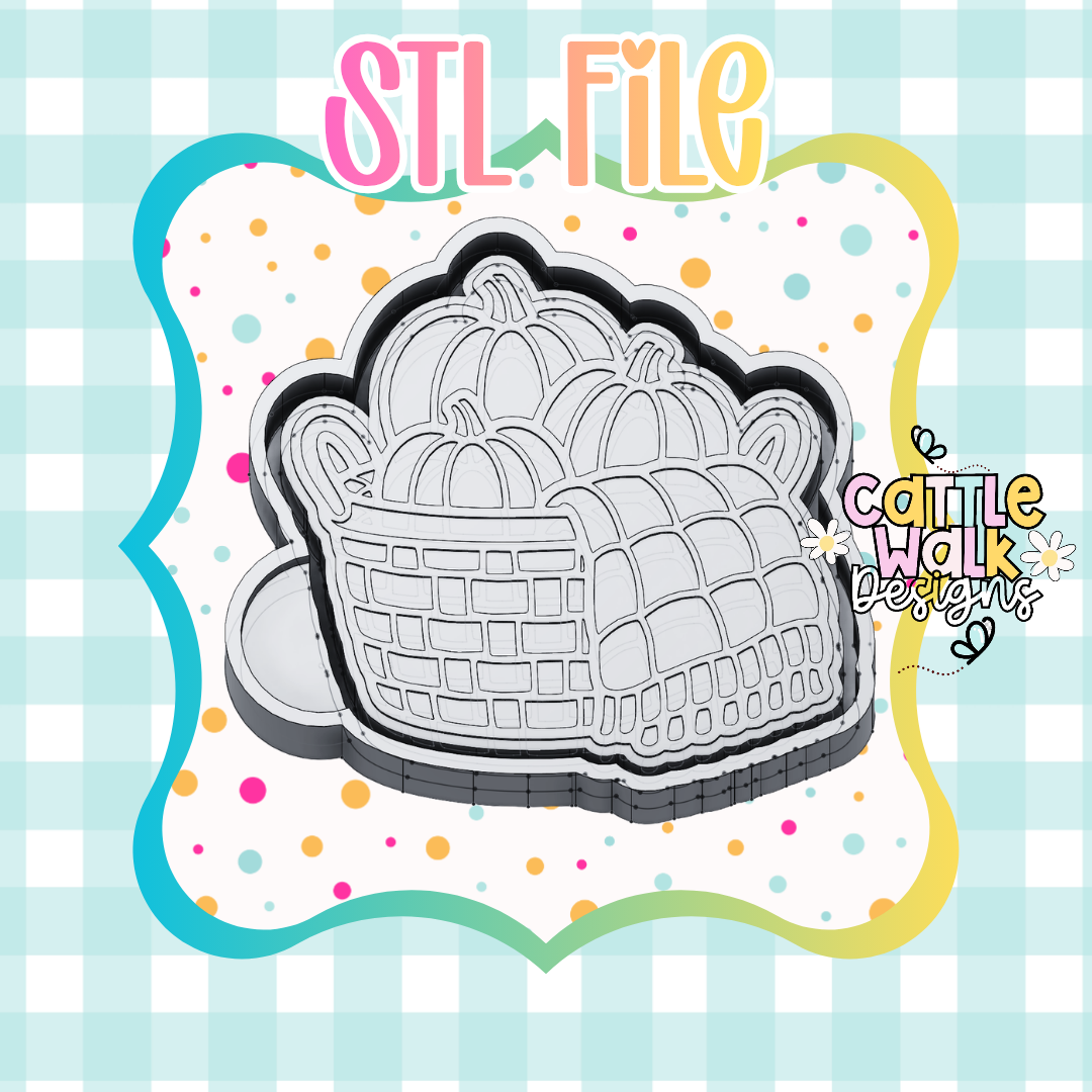 Pumpkin Basket & Cozy Blanket STL File | 3D Printable Mold Housing | Fall Freshie Mold STL | Digital Download