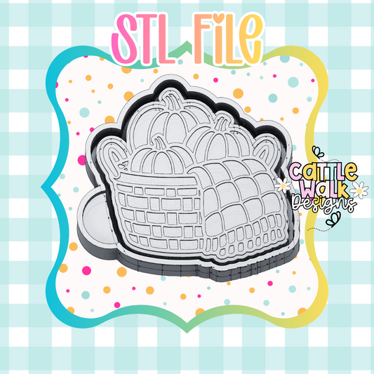 Pumpkin Basket & Cozy Blanket STL File | 3D Printable Mold Housing | Fall Freshie Mold STL | Digital Download