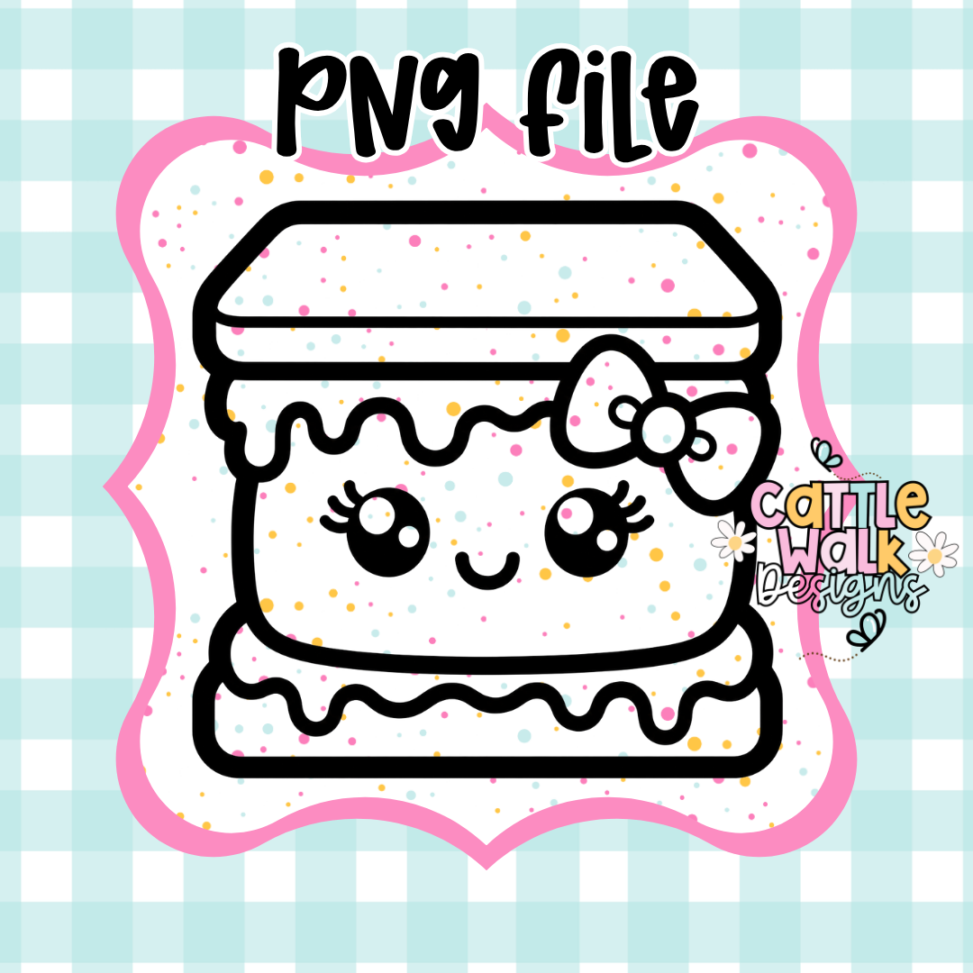 Kawaii S’mores PNG | Cute Campfire Treat PNG | Sweet CWD-Style Design