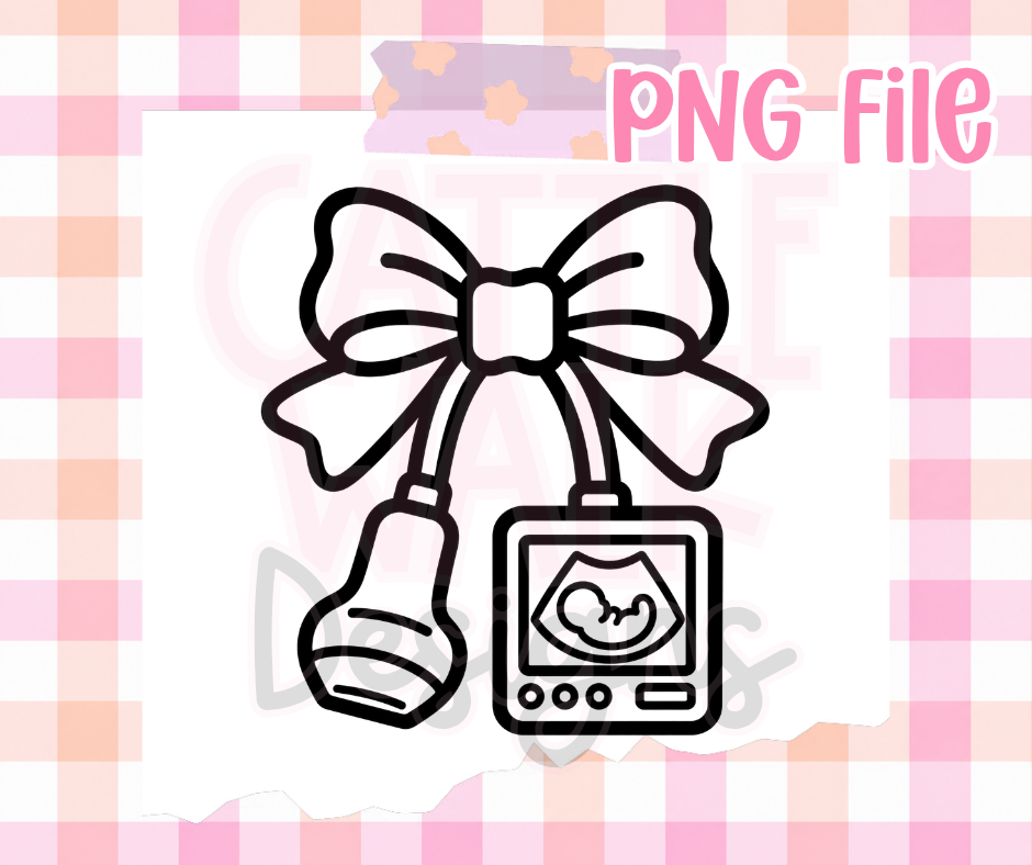 Ultrasound Tech Bow PNG | Sonographer PNG | Ultrasound Technician Digital Download
