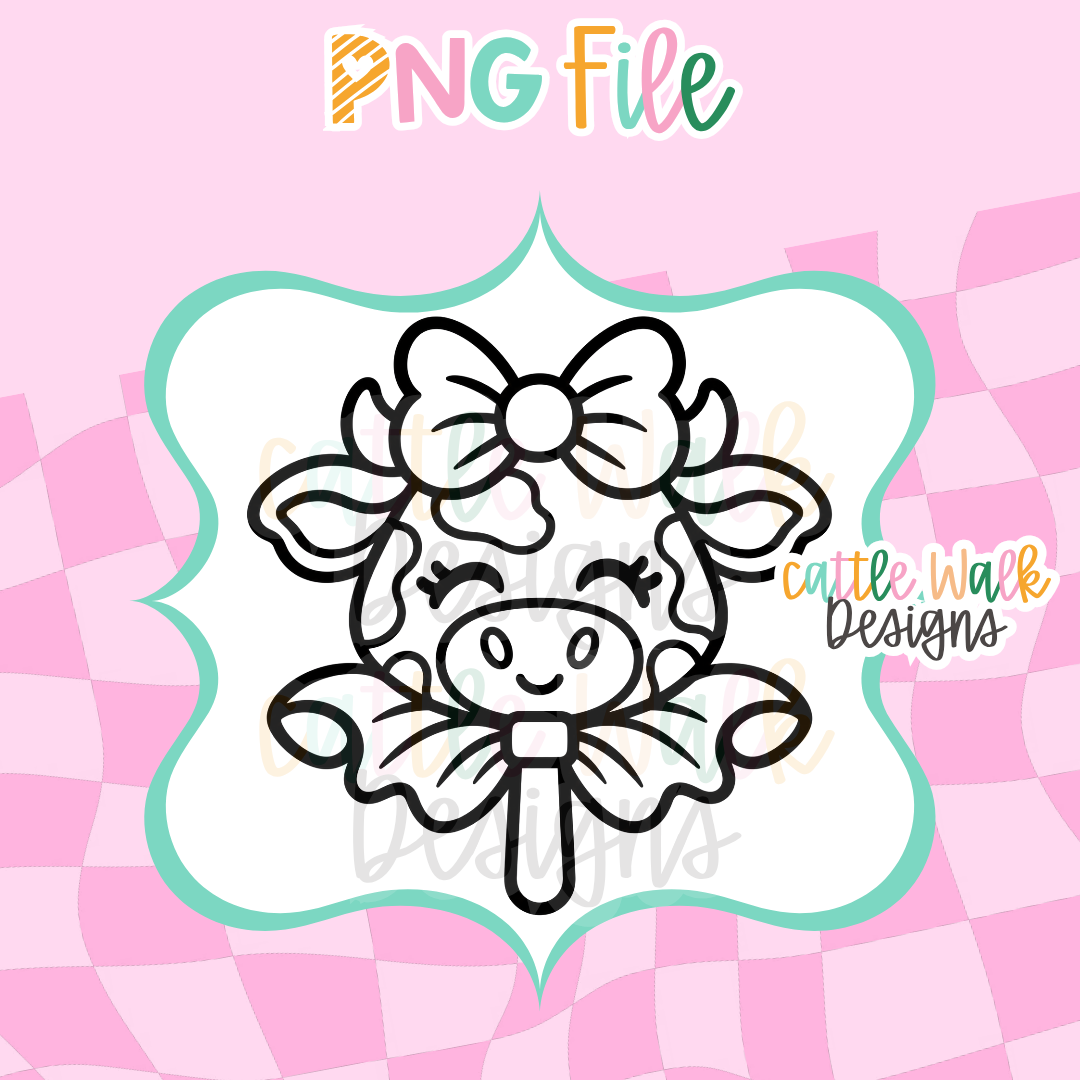 Cow Lollipop PNG | Cute Cow Freshie Design