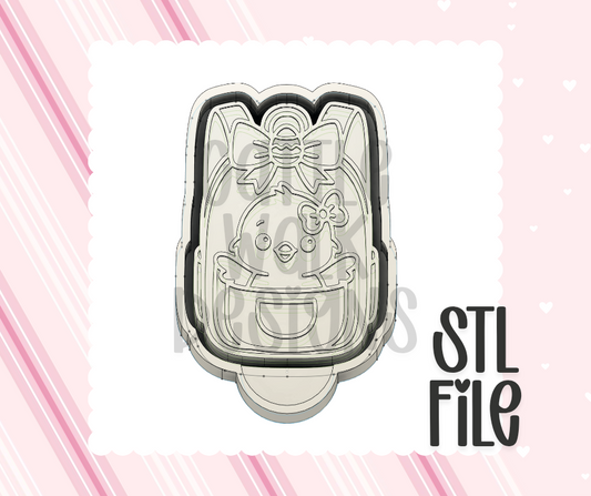 Chick Backpack STL File | Chunky Bold Mold-Ready 3D Print Design