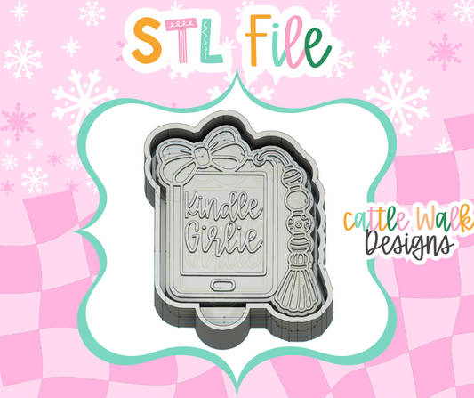 Kindle Girlie E-Reader with Bow & Tassel STL Mold File