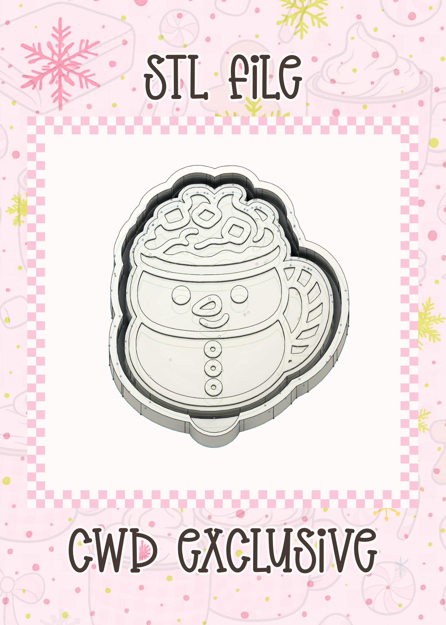 Snowman Mug STL File
